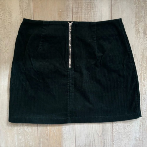 Petrol green velvet mini skirt size M like new
