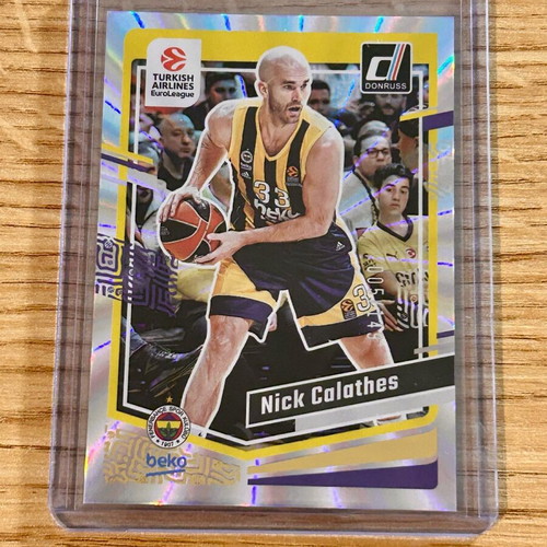 Numbered Nick Calathes Fenerbahce Panini Euroleague 2023-24 card used