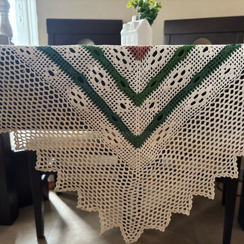 Crochet square like new, handmade 57x57 cm