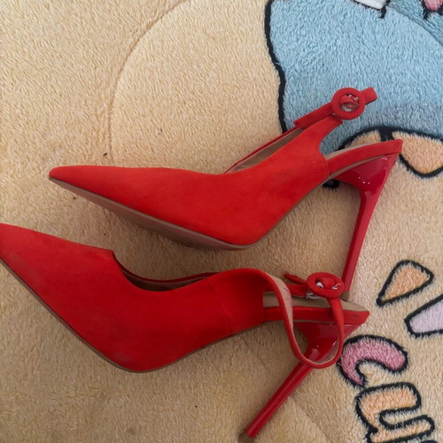 Vera Pelle High Heels like new, red and orange pumps size 38