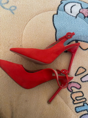 Vera Pelle High Heels like new, red and orange pumps size 38