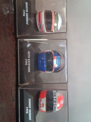 Minichamps miniature helmet set, 3 pieces