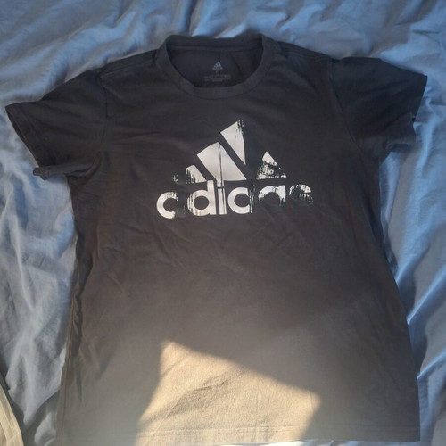 Adidas T-shirt used, size S, black, boys' sportswear