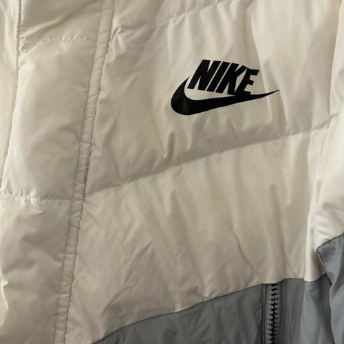 Nike Unisex Down Fill Jacket parka XL like new, white and grey