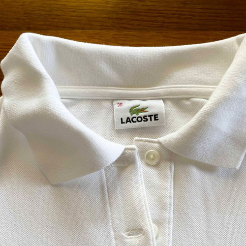 Lacoste white t-shirt like new, classic vintage cotton blend