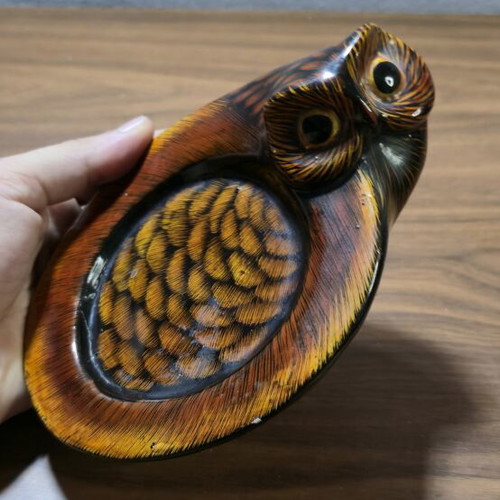 Vintage Owl Decorative Ceramic Plate Ashtray like new