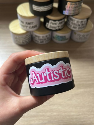 Scented Candle with Powder Aroma and Smart Caption, New