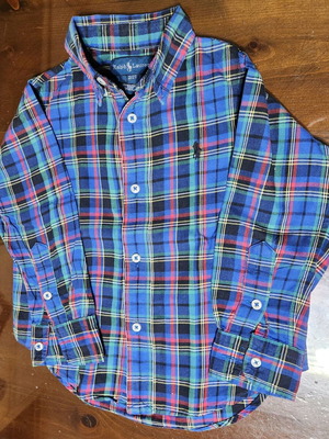 Ralph Lauren 2T children's shirt used, plaid