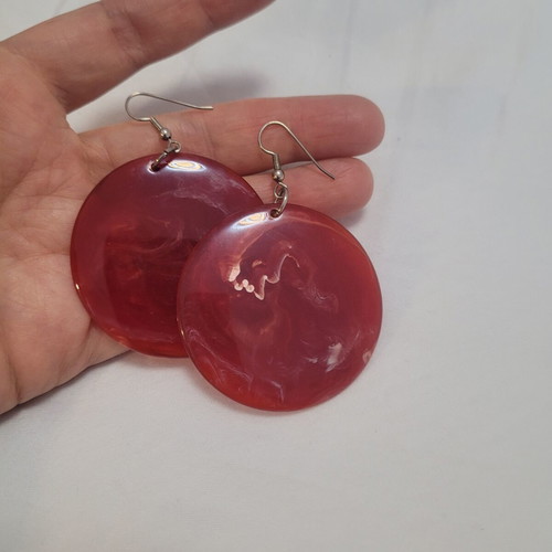 Burgundy earrings