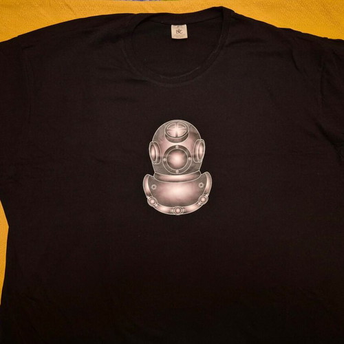 T-shirts mako 100% cotton 5XL blue and black like new, pack of 3