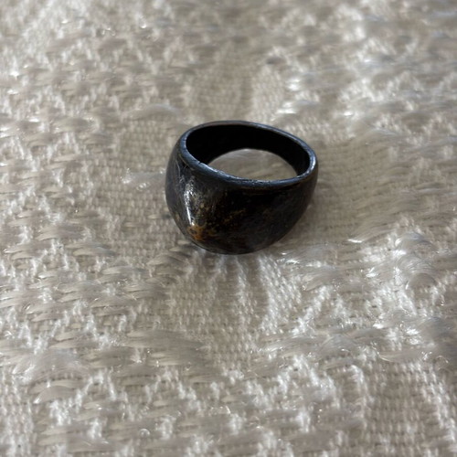 Wooden ring like new, black