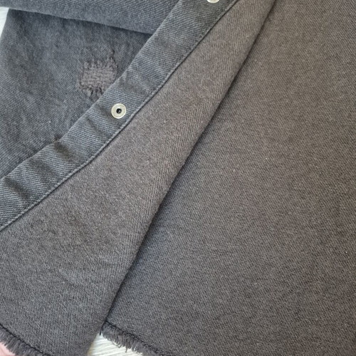 Zara Man Distressed Denim Shirt Relaxed Fit Size S like new