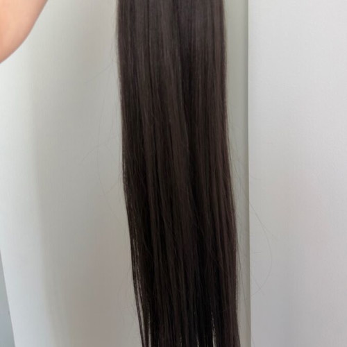 Ponytail hair extension new, chestnut color, 70cm length
