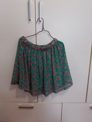 Φούστα floral μέγεθος M σαν καινούργιο, πολύχρωμη πράσινη Pink Woman