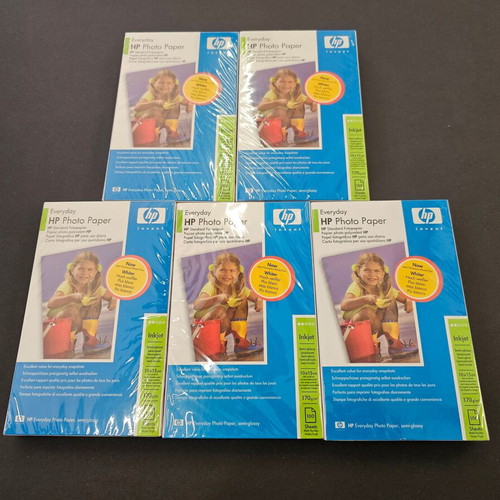 HP photo paper 10x15 new, pack of 5
