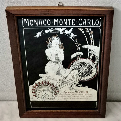 Art Nouveau Monaco Monte-Carlo Collectible Mirror used