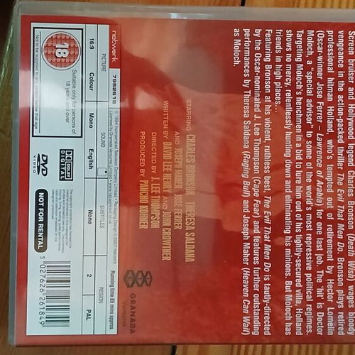 The Evil That Men Do DVD like new, action thriller
