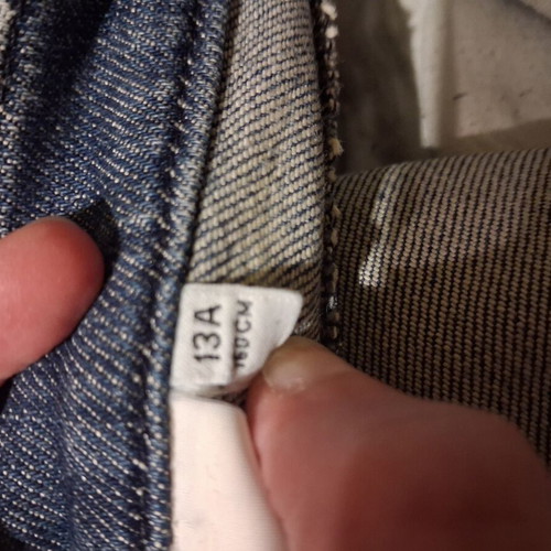Mini denim skirt with strass Armani Junior like new, blue, size 158 cm