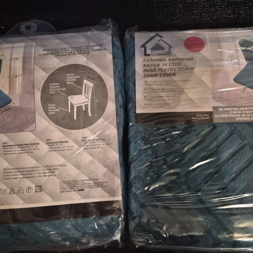 Elastic chair covers pack of two, petrol color, new
