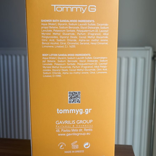 Tommy G Treat Box Orange Flowers & Oat new, shower bath and body lotion