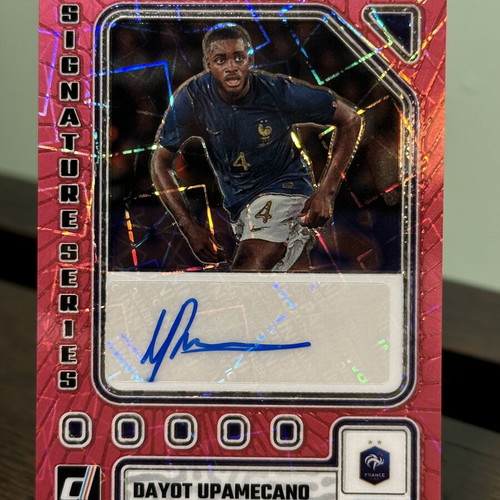 2023-24 Panini Donruss Dayot Upamecano autograph card