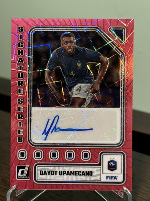 2023-24 Panini Donruss Dayot Upamecano autograph card