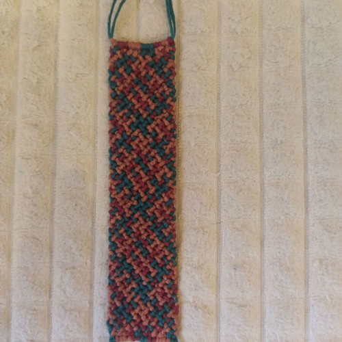 Macrame bracelet new, wide, pink and petrol