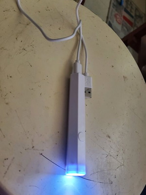 Mini rechargeable LED nail lamp with USB white like new