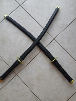 Set of 2 children's plastic Samurai Katana swords
