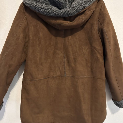 Zara Girls suede kids jacket 7-8 years 128cm, brown