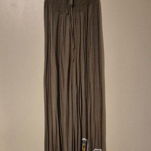 Long summer dress like new, strapless with painted flower