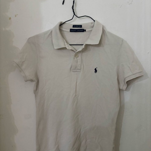 Ralph Lauren White-Light Grey T-Shirt Like New, Size M