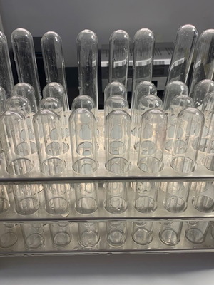 Microbiology lab stand with test tubes collectible, vintage