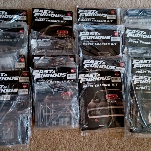 Fast & Furious magazine issues with Dodge Charger R/T model parts new