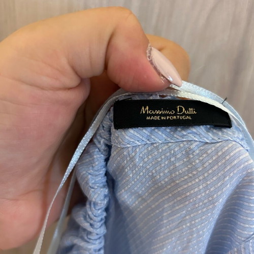 Massimo Dutti long-sleeve turquoise blouse like new, size M