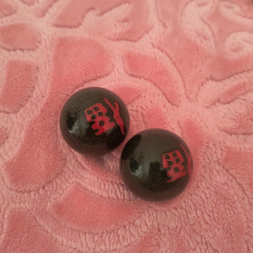 Vintage Baoding balls used for hand massage or therapy