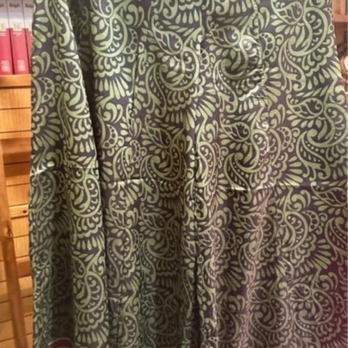 Boho pants one size like new, green with paisley pattern