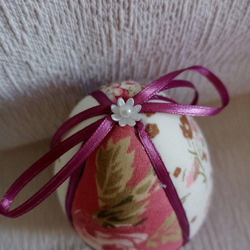 Decorative egg mix and match pink fuchsia floral used