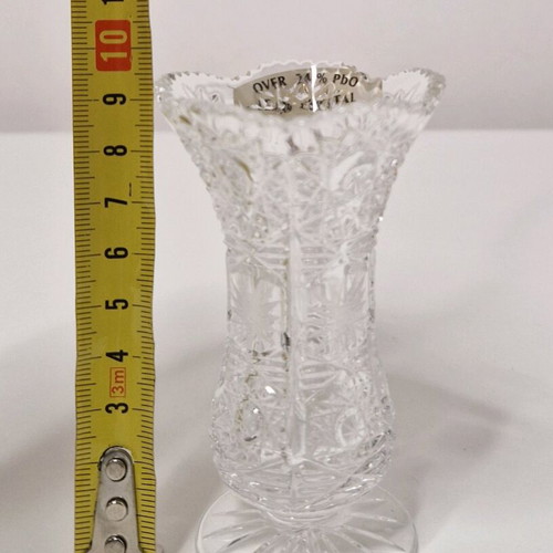 Crystal vase new handmade, made in Slovakia