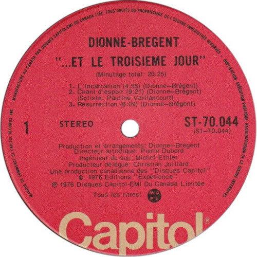 Dionne-Brégent ...Et Le Troisième Jour vinyl record used