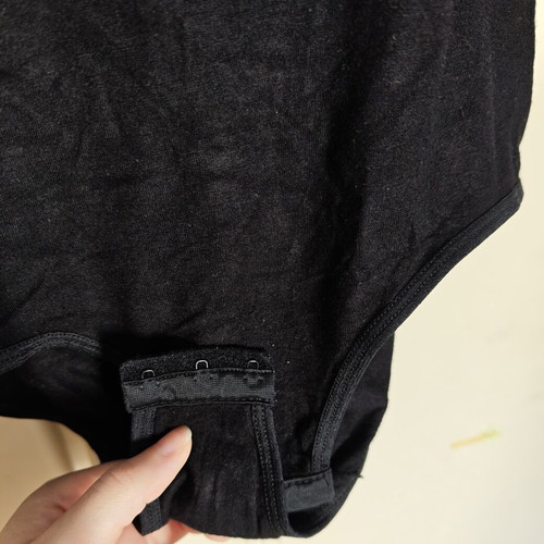 Black bodysuit with straps like new, cotton, sizes M and L
