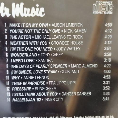 Mr Music Hits 1992 CD συλλογή, 156 τραγούδια, pop dance euro house soft rock