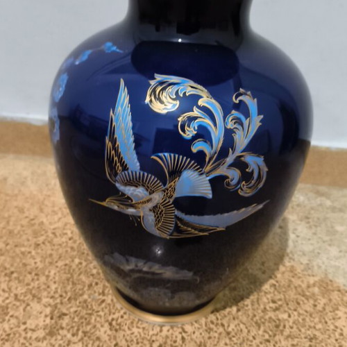 Large Schumann Arzberg Echt Cobalt vase 45cm like new