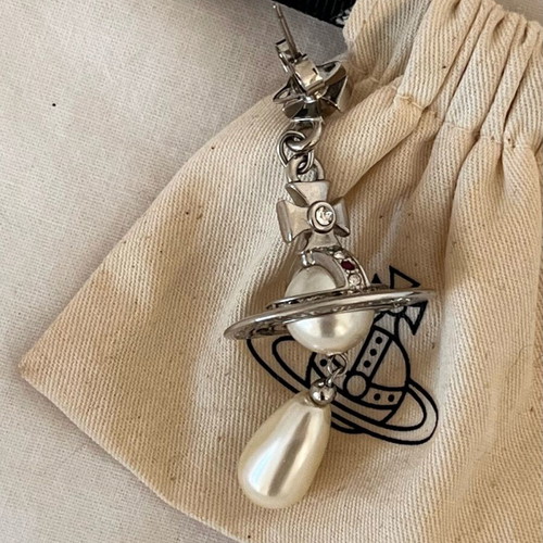 Vivienne Westwood Orb Pearl Drop Earring like new, silver