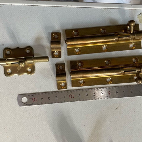 Brass bolts set of 2, 100 mm, like new