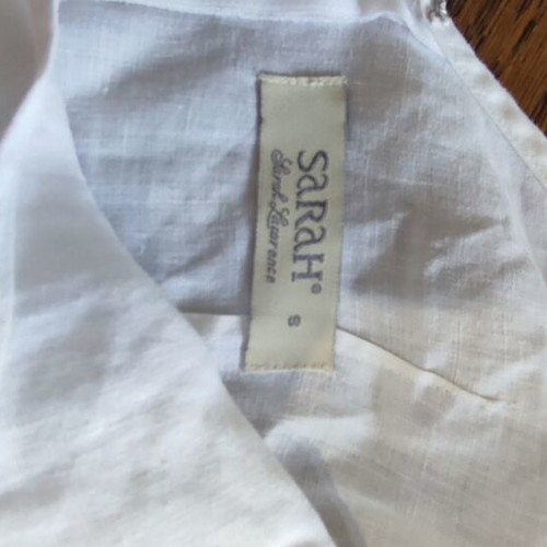 Sarah Lawrence linen dress white size S like new