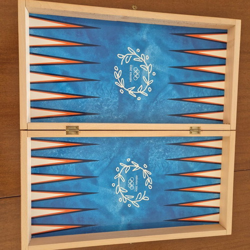Olympic Games Athens 2004 Backgammon and Chess Set like new