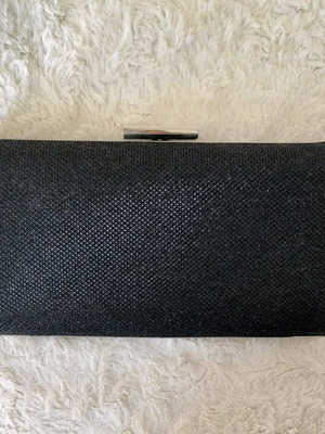Clutch bag black like new hand-held with chain