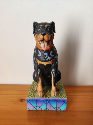 Jim Shore Heartwood Creek Roddie 2007 Vintage Rottweiler Statue figurine like new