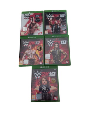 WWE 2K games bundle for Xbox One, used, 5 titles